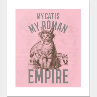 Roman Empire Ancient Rome Cat Lover Funny Cats Posters and Art